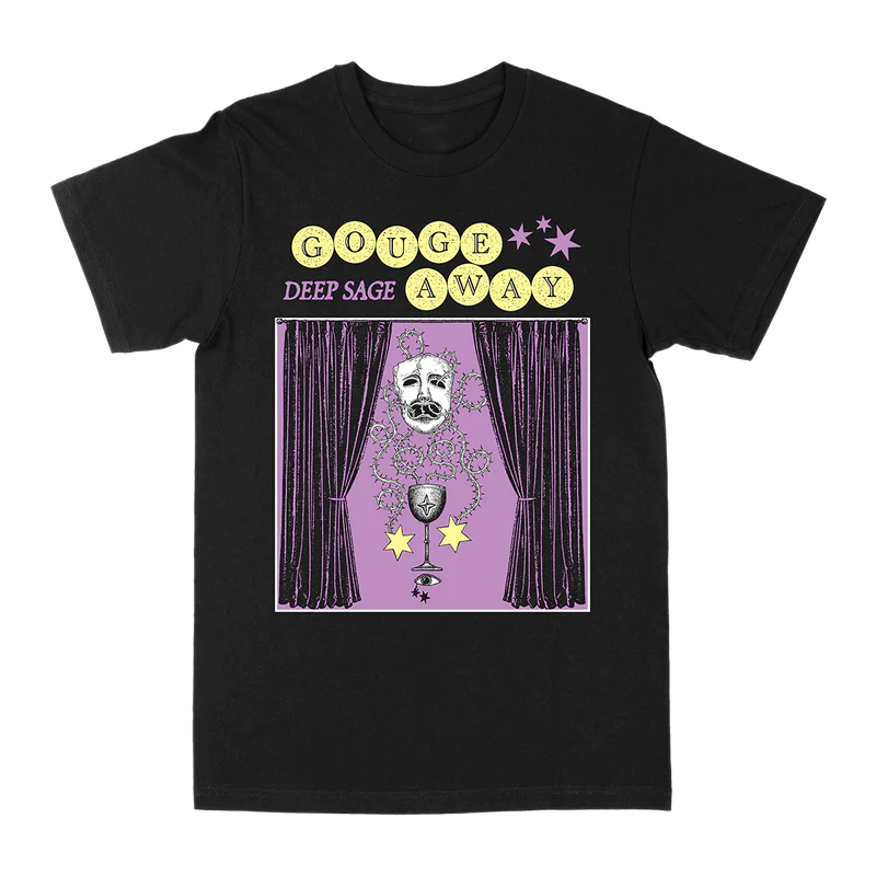 GOUGE AWAY - DEEP SAGE BLACK T-SHIRT ***PRE ORDER***