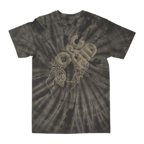 ORCHID "HUMANOID" SPIDER BLACK TIE-DYE T-SHIRT ***PRE ORDER***