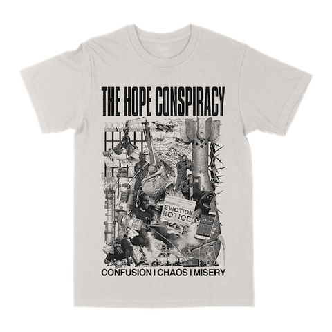 THE HOPE CONSPIRACY "CCM: CHAOS" VINTAGE WHITE T-SHIRT ***PRE ORDER***