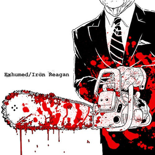 Exhumed / Iron Reagan ‎– Exhumed / Iron Reagan LP (Clear Vinyl) - Grindpromotion Records