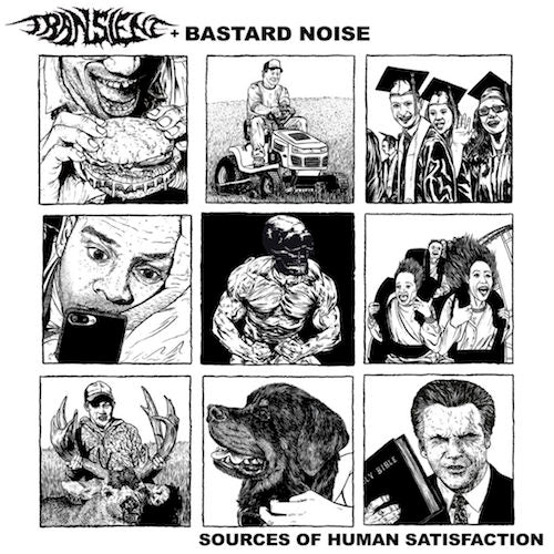 Transient With Bastard Noise - Sources Of Human Satisfaction LP - Grindpromotion Records