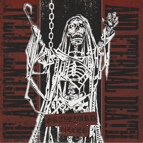 Graveyard / Ulcer ‎– Of Ancient Metal And Eternal Death 7" (White Vinyl) - Grindpromotion Records